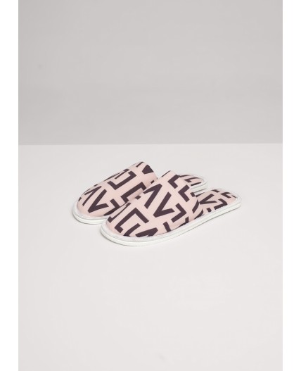 CLE SW25-1159C Пантолеты жен. домаш. Мускат, св.розовый/кофейный