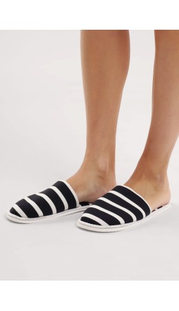 CLE SW25-1163C/2 Пантолеты жен. домаш. Морской, чёрный/молочный