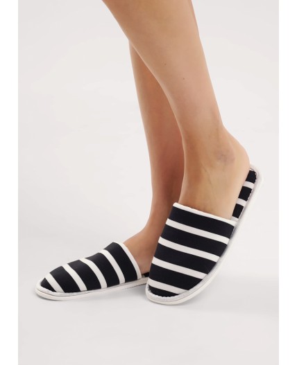 CLE SW25-1163C/2 Пантолеты жен. домаш. Морской, чёрный/молочный