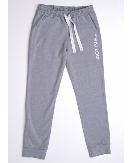 CLE Брюки дев.903347у меланж, меланж св.серый