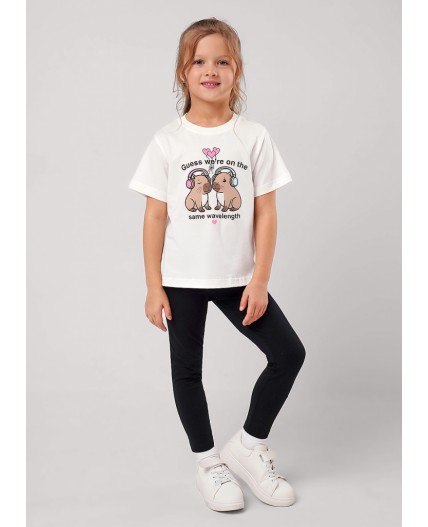 CLE Футболка дев. 756748кд_п1, молочный