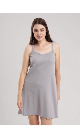 CLE LS15-1176 Сорочка ночн. жен. Экрю, серый