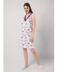CLE LS15-1183 Сорочка ночн. жен., св.розовый/т.фиолетовый