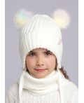 CLE Шапка дет. 433879ап флис, молочный