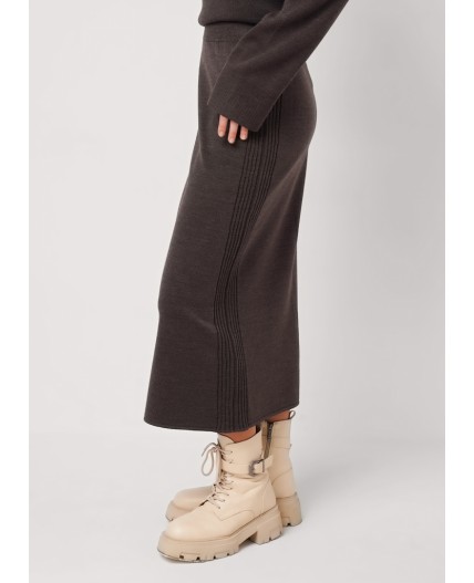 CLE Юбка жен. 154596/192ак, меланж коричневый