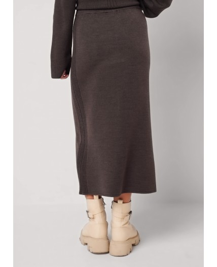 CLE Юбка жен. 154596/192ак, меланж коричневый