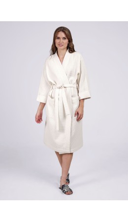 CLE LX24-010р Халат жен. Вафля, молочный