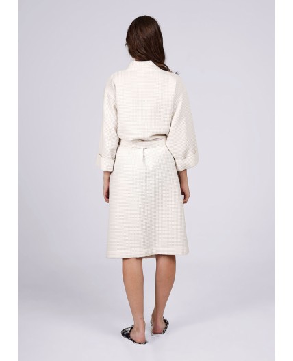 CLE LX24-010р Халат жен. Вафля, молочный