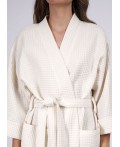 CLE LX24-010р Халат жен. Вафля, молочный