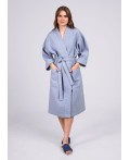CLE LX24-010р Халат жен. Вафля, голубой