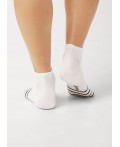 CLEVER Носки жен.Д5502 дизайн база укороч, белый/чёрный