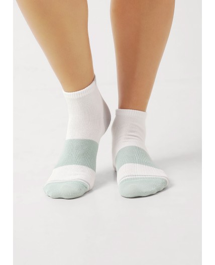 CLEVER Носки жен.Д5507 дизайн база хл+эл, белый/св.зелёный