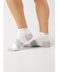 CLEVER Носки жен.Д5507 дизайн база хл+эл, белый/св.зелёный