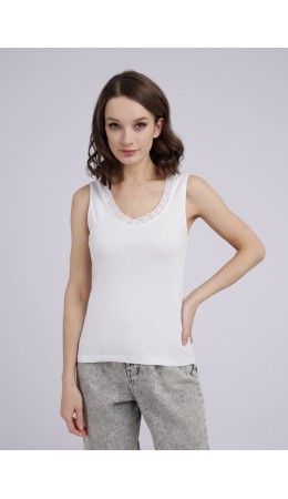 CLE LM115/1у Майка жен. Market line, белый