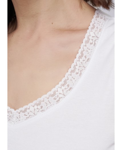 CLE LM115/1у Майка жен. Market line, белый