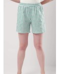 CLE LSH25-968 Шорты жен. Домашний микс ВЛ25, молочный/св.зелёный