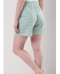 CLE LSH25-968 Шорты жен. Домашний микс ВЛ25, молочный/св.зелёный