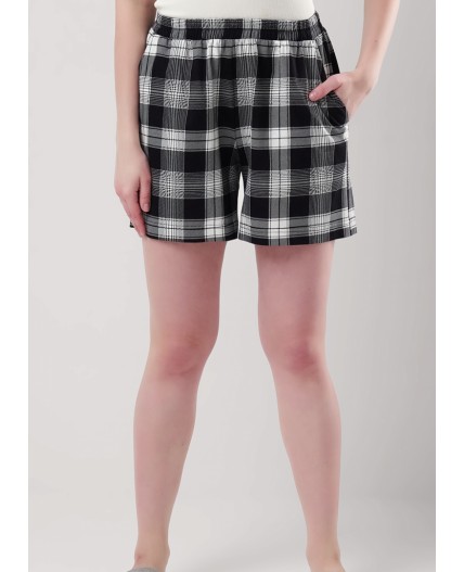 CLE LSH25-968 Шорты жен. Домашний микс ВЛ25, чёрный/молочный