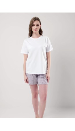 CLE LSH25-968 Шорты жен. Домашний микс ВЛ25, св.сиреневый/фиолетовый