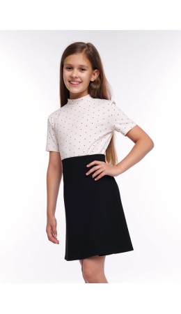 CLE Джемпер дев. 735804гн школа, св.розовый/т.синий