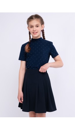 CLE Джемпер дев. 735804гн школа, т.синий/белый