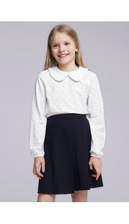 CLE Джемпер дев. 736228гн школа, белый/т.синий