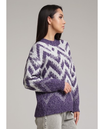CLE Джемпер жен. 133755/103апх, меланж т.фиолетовый