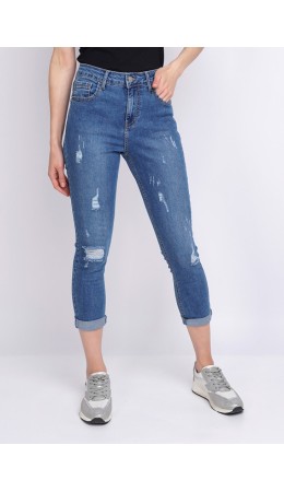 CLE Джинсы жен. 213603ру Boyfriend 42-50, св.синий