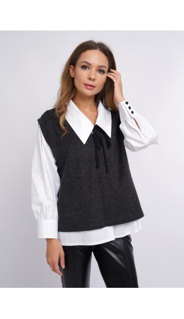 CLE Жилет жен. 126059/95вл, чёрный/серый