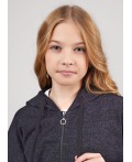 CLE Куртка дев. 867306/11ун, т.серый/чёрный