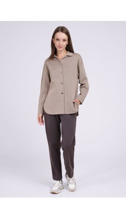 CLE Куртка жен. 146546ииж, т.бежевый/коричневый