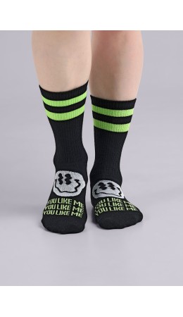 CLE Носки дет.С4420 16-18,18-20 вулкан хл+эл, чёрный