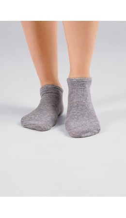 CLE Носки жен.L5000 маркет укороч, меланж серый