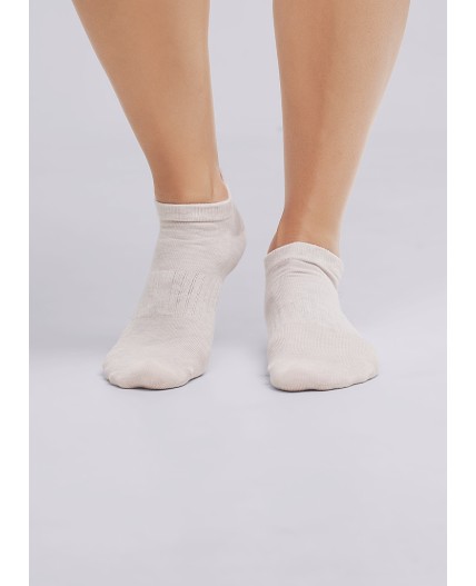 CLE Носки жен.S200 хл+эл укор, меланж св.бежевый