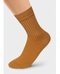 CLE Носки жен.Д2201 дизайн база хл+эл, горчичный