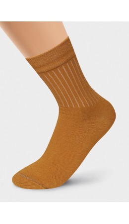 CLE Носки жен.Д2201 дизайн база хл+эл, горчичный