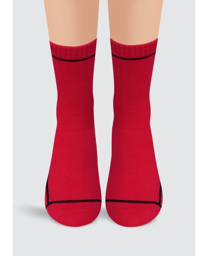 CLE Носки жен.Д2273 тренд хл+эл, т.розовый