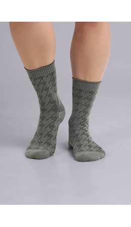 CLE Носки жен.Д2403 дизайн база хл+па, серый