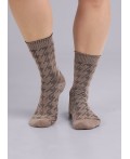 CLE Носки жен.Д2403 дизайн база хл+па, т.бежевый