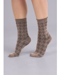 CLE Носки жен.Д2403 дизайн база хл+па, т.бежевый