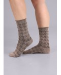 CLE Носки жен.Д2403 дизайн база хл+па, т.бежевый