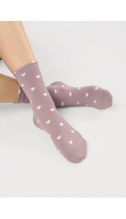 CLE Носки жен.Д2501 дизайн база хл+эл, т.бежевый