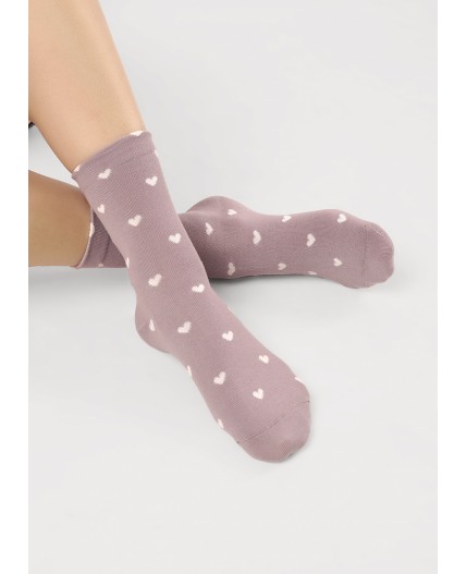 CLE Носки жен.Д2501 дизайн база хл+эл, т.бежевый