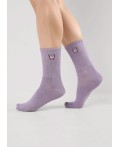 CLE Носки жен.Д2510 нежность хл+эл, св.фиолетовый