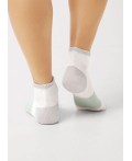 CLE Носки жен.Д5507 дизайн база хл+эл, белый/св.зелёный