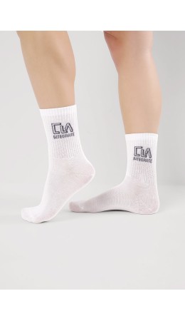 CLE Носки жен.Д5566 мускат хл+эл, белый