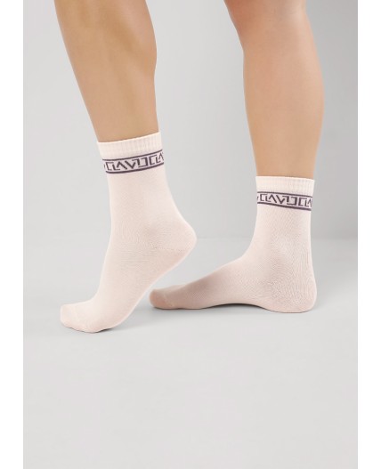 CLE Носки жен.Д5567 мускат хл+эл, св.розовый