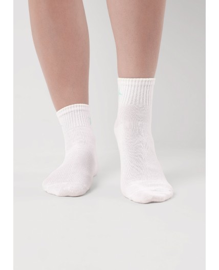 CLE Носки жен.Д5572 сёрф хл+эл, белый