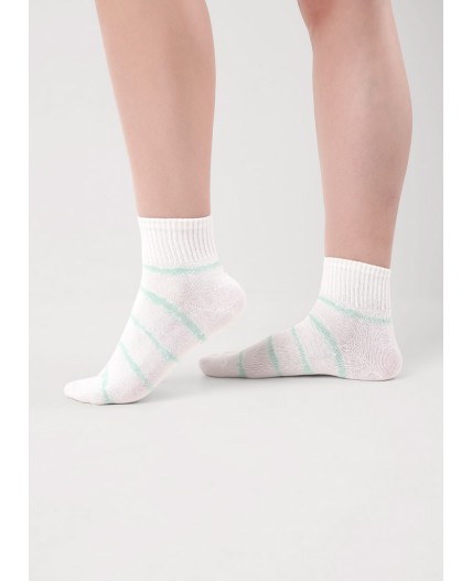 CLE Носки жен.Д5573 сёрф хл+эл, белый