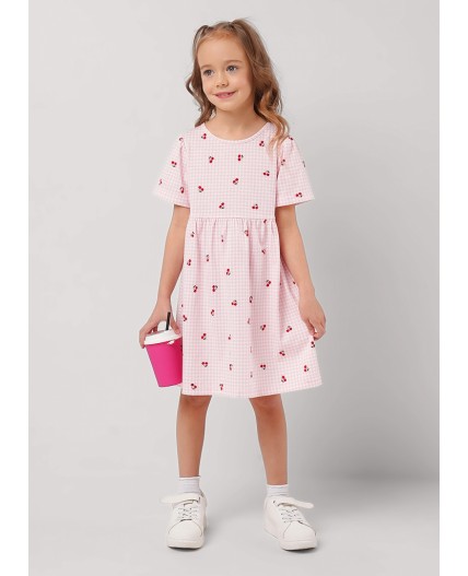 CLE Платье дев. 867270кдн, св.розовый/красный